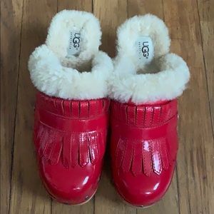 RED UGG CLOGS